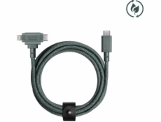 Native Union USB-C – USB-C + Lightning kabel 1,5 m zelený (BELT-CCL-GRN-NP)