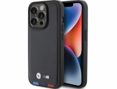 BMW BMW BMHCP15L22PTDK iPhone 15 Pro 6.1 černá kožená známka Tricolor