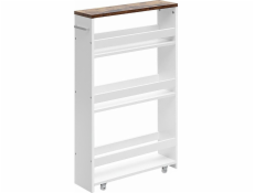 5five Úzký kuchyňský vozík na kolečkách SIMPLE, plast, 37,6 - 60 x 15 x 78,5 cm