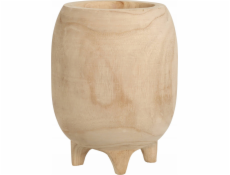 Home Styling Collection Květináč na nožičkách, dřevo paulovnie, 20 cm