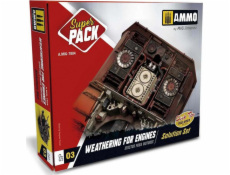 Vallejo Ammo: Super Pack - Sada řešení pro zvětrávání pro motory