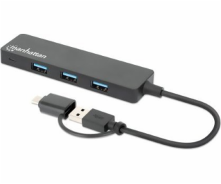 USB HUB Manhattan MANHATTAN 4portový USB 3.0 Type-C / Typ...