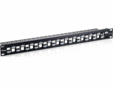 Organizer Equip Patchpanel 24x Cat6A 19 FTP 1HE Keystone Montage sw