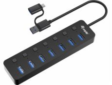 USB HUB Equip Equip USB-Hub 7-Port 3.2 ->7x3.2 5Gbps m.Netzteil sw