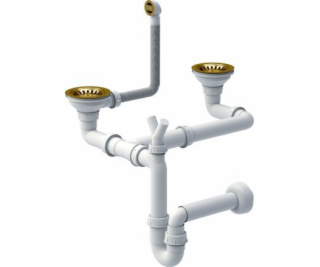 Quadron Siphon Plug odtok 3 1/2 se sifonem 2-komorový PVD...