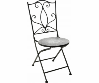 Ambiance Kovová židle s ozdobným sedákem, mozaika, 90 cm