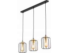 TKKRYWULT Tk Lighting Galaxy 4716 závěsná lampa 3x15W E27 černá/zlatá