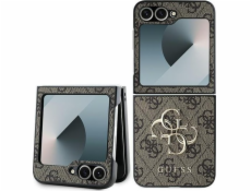 Guess Guess GUHCZF64GMGBR Z Flip6 F741 hnědá/hnědá kůže 4G kovové logo