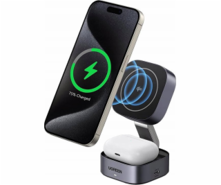 Ugreen Charger Qi 2v1 indukční nabíječka UGREEN W702 iPho...