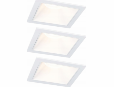 Paulmann Vestavné svítidlo EBL COLE SET 3-STEP DIM set 3x6W 3x470lm 2700K IP44 230V bílá / hliník