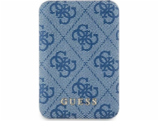 Guess Powerbank Guess Indukční powerbanka 15W GUPB5FP4EMGB 5000mAh modrá/modrá 4G kůže Kovové Logo MagSafe