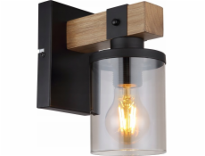 Globoeasterneurope Globo Lila 15555W nástěnné svítidlo 1x60W E27 dřevo/černá