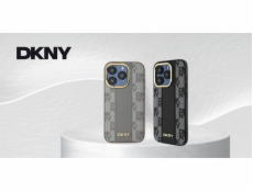 DKNY DKNY DKHMP14LPCPVSLE iPhone 14 Pro 6.1 béžový/béžový pevný obal Kožený kostkovaný mono vzor MagSafe