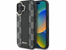 DKNY DKNY DKHMP16MPCPVSLK iPhone 16 Plus 6.7 černo/černé pevné pouzdro s kostkovaným vzorem Magsafe