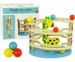 Dřevěné korálky štíhlý sportovní míček Žirafa