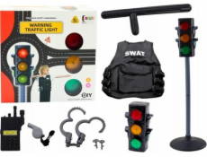 Vzdělávací sada LeanToys Policista Signál řízení dopravy 10 ks