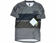 100% Pánské tričko 100% AIRMATIC Jersey krátký rukáv Černá/Šedá vel. M (NOVINKA 2023)