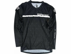 100% Pánské tričko 100% AIRMATIC Jersey dlouhý rukáv Černá/Bílá vel. M (NOVINKA 2023)