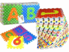 Pěnové puzzle LeanToys Barevná abeceda a čísla 36 dílků