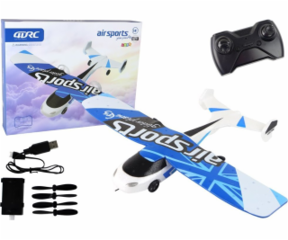 LeanToys R/C Plane 4D-G3 Lights White Blue