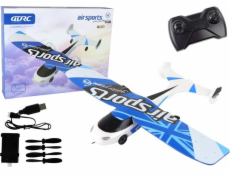 LeanToys R/C Plane 4D-G3 Lights White Blue