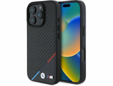 BMW BMW BMHMP16X23PUDTK iPhone 16 Pro Max 6.9 černo/černé pevné pouzdro M Carbon Tricolor Line MagSafe