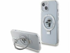 Karl Lagerfeld Karl Lagerfeld KLHMP14SHMRSKCH iPhone 14 / 15 / 13 6.1 bílé/bílé pevné pouzdro Ring Stand Karl&Choupette MagSafe