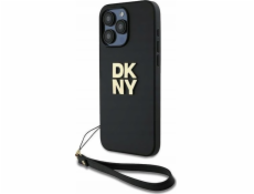 DKNY DKNY DKHCP16XPBSWSK iPhone 16 Pro Max 6.9 černé/černé pevné pouzdro Řemínek na zápěstí Stock Logo