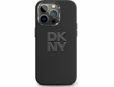 DKNY DKNY DKHCP16SSMCBSK iPhone 16 6.1 černo/černé pevné pouzdro Tekuté silikonové kovové logo