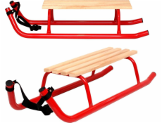 Rekreační kovové saně Enero Winter pro 2 osoby vyztužené červené