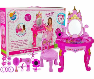 Štíhlý sportovní toaletní stolek se židlí na nohách + pří...