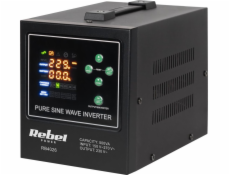 Rebel Converter Rebel POWER-500-LFP4 nouzový zdroj - čistý sinusový měnič s funkcí nabíjení 12V 230V 500VA/300W