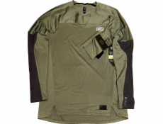 100% Pánské tričko 100% CELIUM Jersey dlouhý rukáv Army vel. M (NOVINKA 2023)
