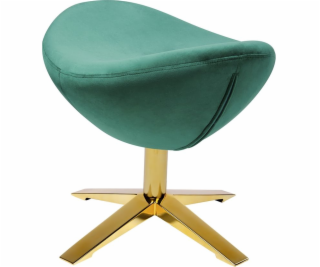 King Home podnožka EGG WIDE VELVET GOLD tmavě zelená