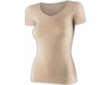 Brubeck SS1398W Dámské tričko s krátkým rukávem COMFORT MERINO béžová XL