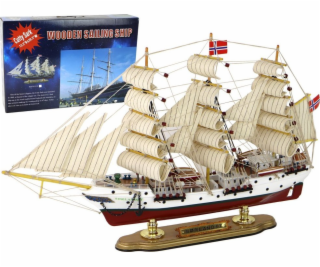 LeanToys Dřevěná loď Sběratelská loď Plachetnice LEAN Toys