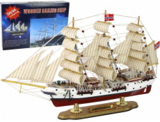 LeanToys Dřevěná loď Sběratelská loď Plachetnice LEAN Toys