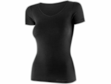 Brubeck SS1398W Dámské tričko krátký rukáv COMFORT MERINO černé L