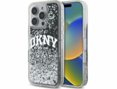 DKNY DKNY DKHCP16LLBNAEK iPhone 16 Pro 6.3 černo/černé pevné pouzdro Liquid Glitter Arch Logo