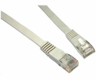 Solarix Patch kabel plochý CAT5E UTP LSOH 2m šedý non-sna...