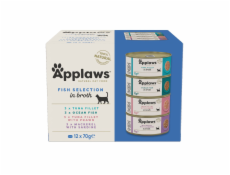 APPLAWS Fish selection multipack in broth - mokré krmivo pro kočky - 12x70g