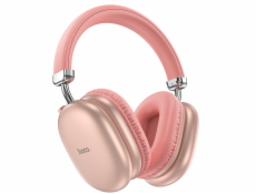 Hoco W35 Max Joy Bezdrátová náhlavní souprava Bluetooth do uší Růžová