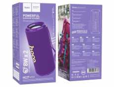 HOCO HC27 Soundful Přenosný reproduktor Blutooth/ FM/ TF karta/ paměťové zařízení USB/ AUX 2 x 8 W Fialová
