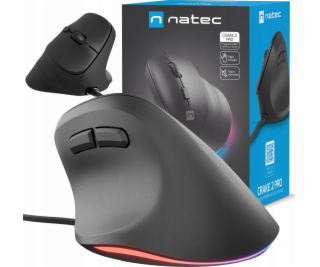 Vertikální myš Natec CRAKE 2 PRO/Vertikální/Optická/Pro p...