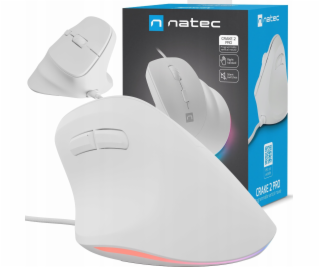 Vertikální myš Natec CRAKE 2 PRO/Vertikální/Optická/Pro p...