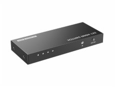 XtendLan HDMI prepínac, 3 vstupy / 1 výstup, do 4k@60Hz (2160p), dálkové ovládání (IR)