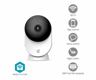 Nedis WIFICI12CWT SmartLife Vnitřní Kamera | Wi-Fi | 3MP ...