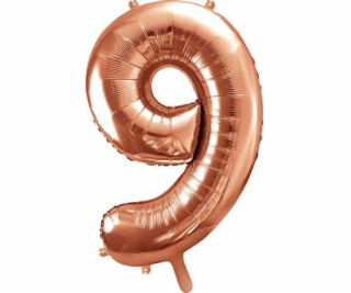 STRANY DECO Fly Balloon Number 9, 86 cm, růžové univerzál...