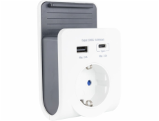 REV USB Ladegerät mit 240V Steck Dose plus USB-A&C     0020770112