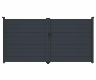 Brána G21 Orlando 350x173 cm dvoukřídlá, antracitová